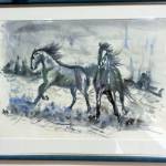 20. JELENA DABIĆ , „Konji“, akvarel, 50x70, 2000.