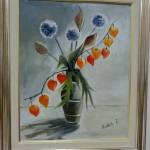 24. ANĐELA BUĐANOVAC, „Cvijeće u vazi“.ulje na platnu, 40x50.