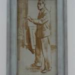 28. IVO REŽEK, akad. slikar, „Autoportet“, ulje na platnu, 27x52, 1976.