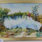 44. BOŽENA HAJDAROVIĆ, „Jesen na jezeru“, akrilik na platnu, 40x50.