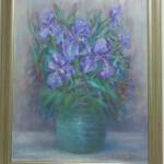 9. ŠTEFICA VOJVODA MOROVIĆ, „Perunike“, ulje na platnu, 40x50,2015.